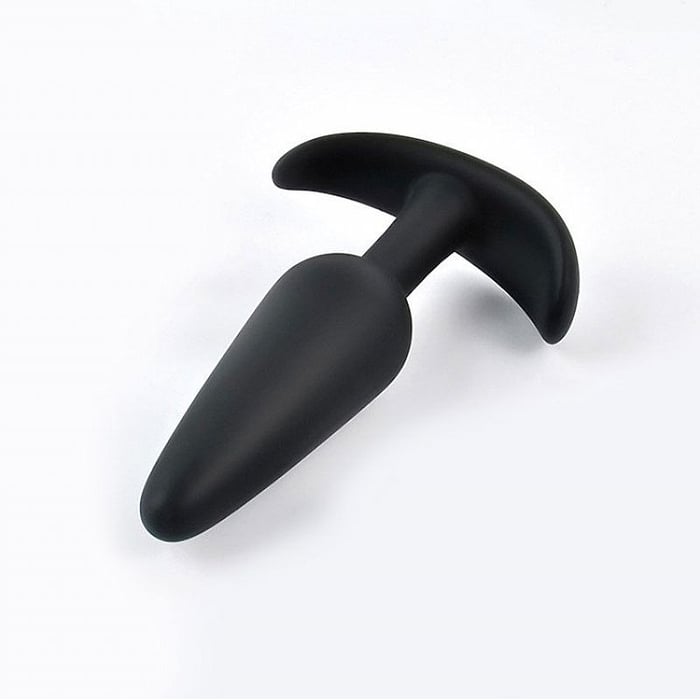 Plug Anal em Silicone com Puxador 12x3cm