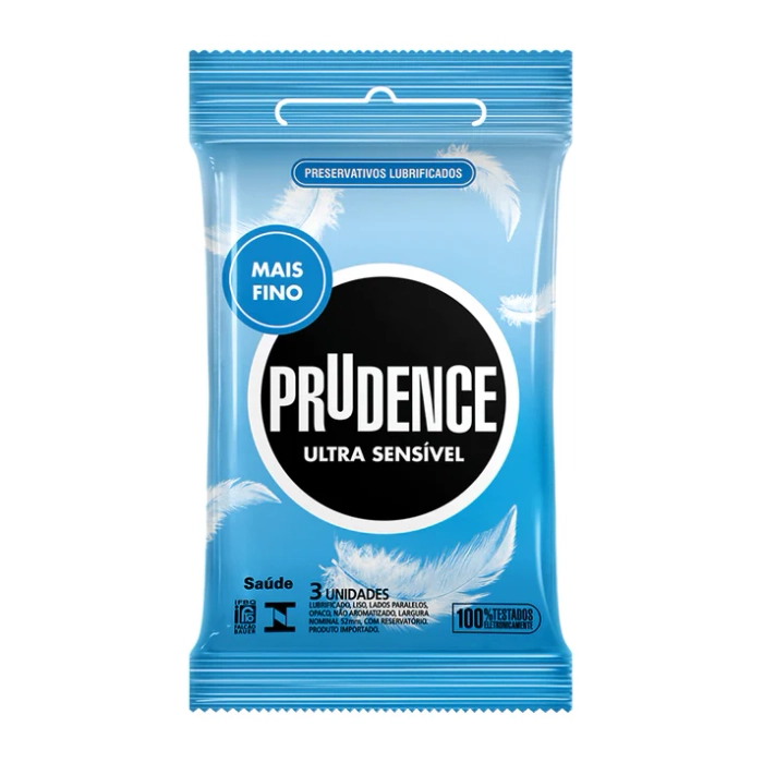 Preservativos Ultra Sensível Mais Fino Prudence 3 Unidades