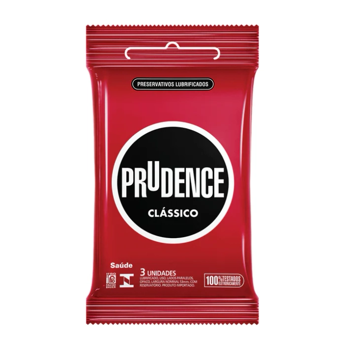 Preservativos Lubrificados Prudence Clássico 3 Unidades