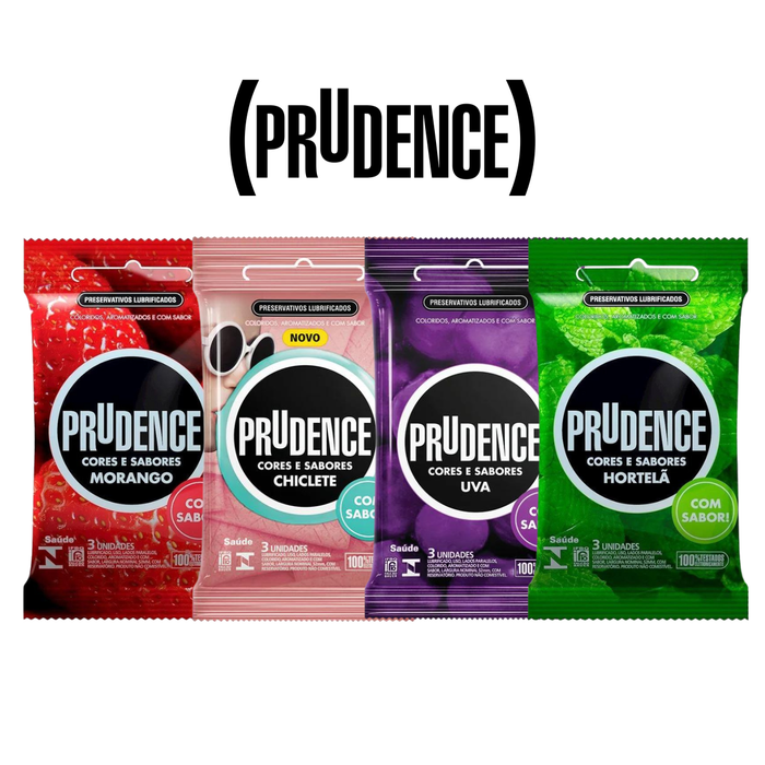 Preservativos Aromatizados Cores e Sabores Prudence 3 Unidades