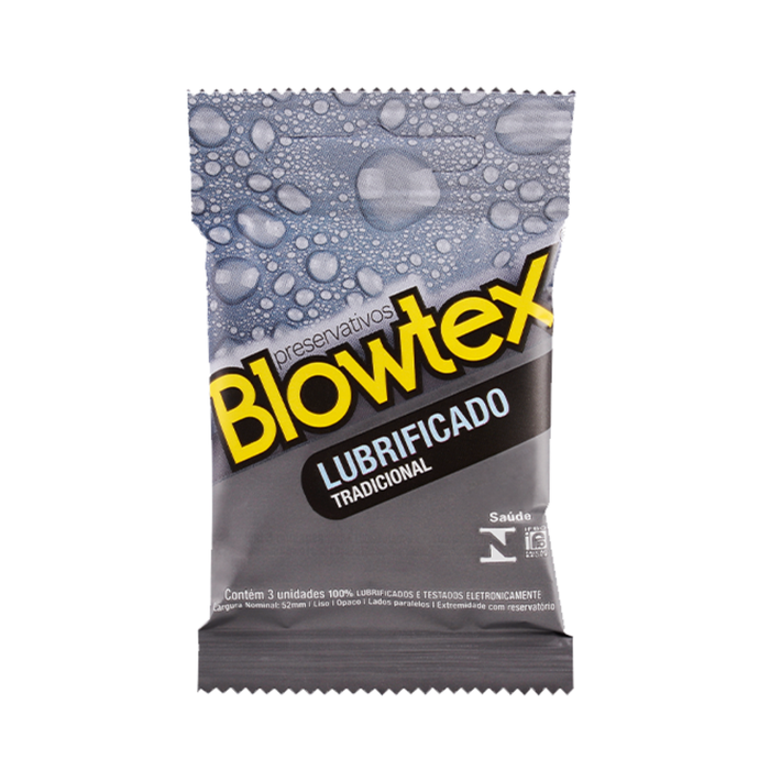 Preservativos Lubrificado Tradicional Blowtex 3 Unidades