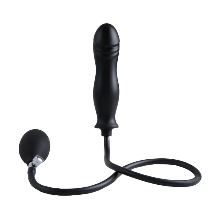 Plug Anal Inflável em Silicone Flexível em Formato de Glade 16x4cm