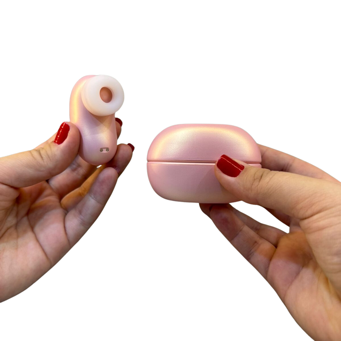 Vibrador Sugador de Clitóris Mini Pod Estimulador Discreto Formato de Fone Airpod