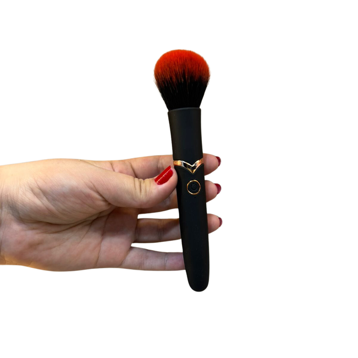 Vibrador Feminino Discreto em Formato de Pincel de Maquiagem Recarregável