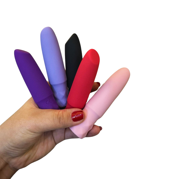 Vibrador Bullet Cápsula Vibratória Ponta Achatada 10 Modos de Vibração