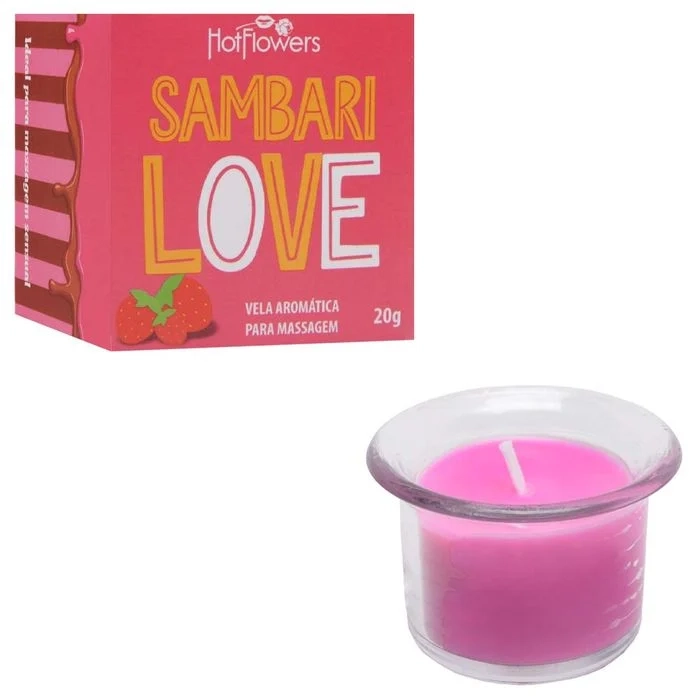 Vela Aromática para Massagem com Aroma de Chocolate com Morango 20g