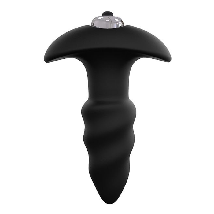 Plug Anal com Vibro em Silicone Formato Espiral 10cm