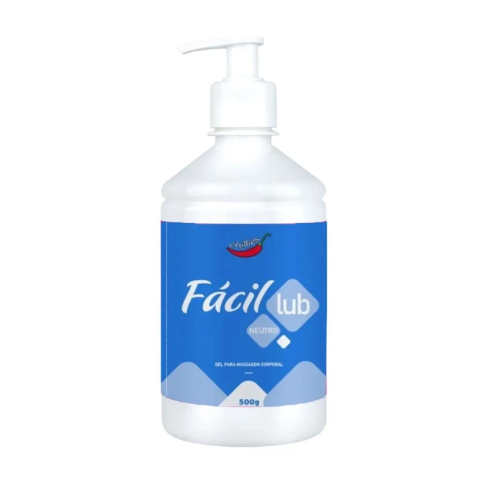 Gel Lubrificante Íntimo Neutro Fácil Lub à Base de Água 500g