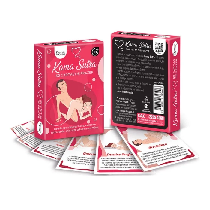Baralho Sensual Posições Kama Sutra 50 Cartas de Prazer