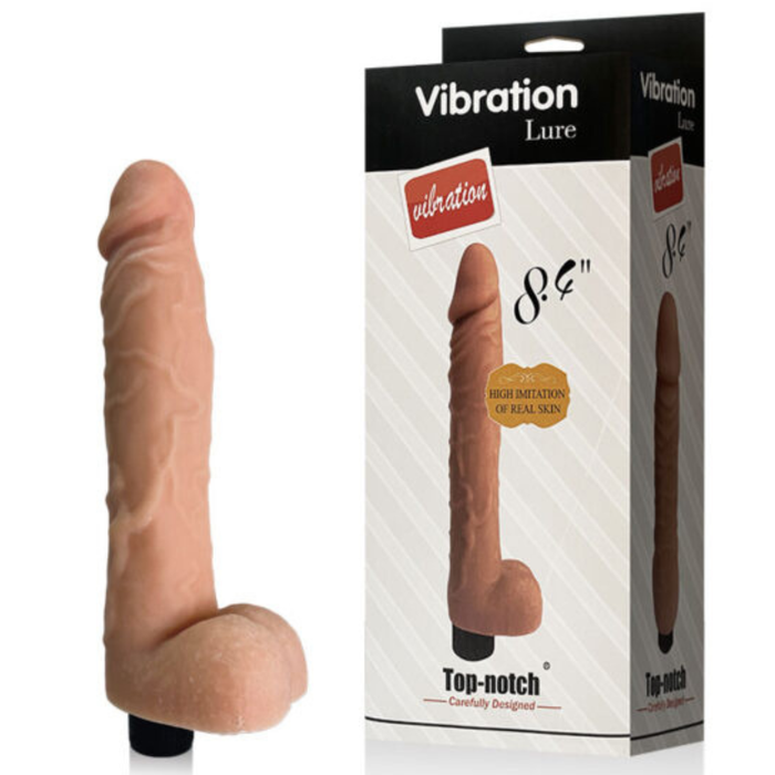 Pênis Realístico Glande Definida CyberSkin com Vibração Multivelocidade 21cm