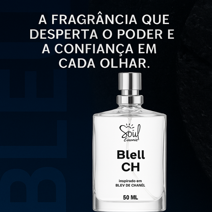 Perfume Colônia Masculina Blell CH Inspiração Bleu de Chanel 50ml