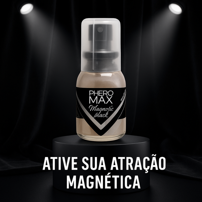 Perfume Afrodisíaco Masculino Phero-Max Magnetic Black Deo Colônia 20ml