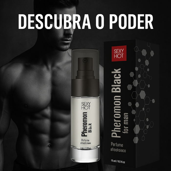 Perfume Masculino Pheromon Black For Man com Feromônio Inspirado no 212 Black 15ml