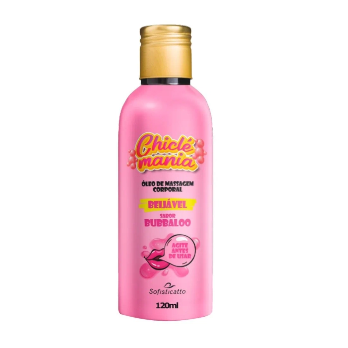 Óleo de Massagem Beijável Sabor Chiclé Efeito Hot 120ml
