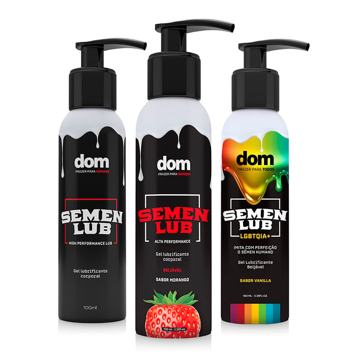 Gel Lubrificante Beijável com Textura de Sêmen Super Deslizante 100ml