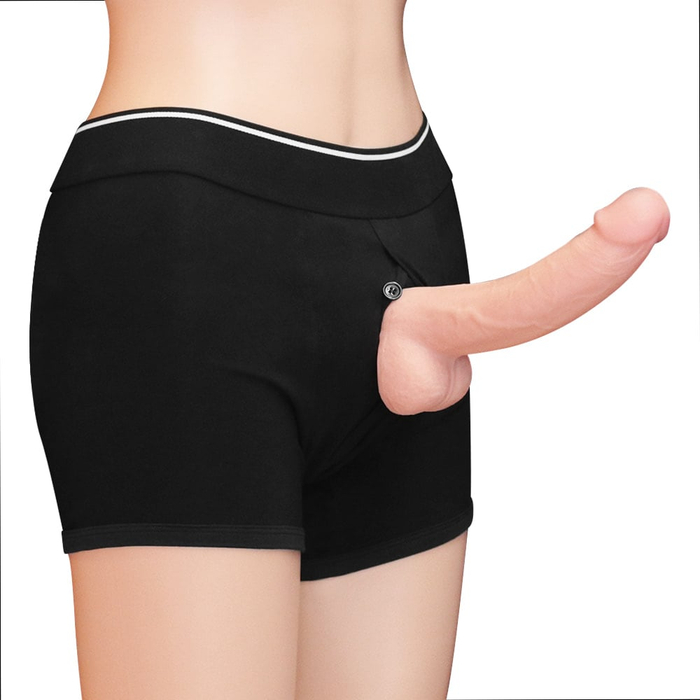 Cueca Boxer Unissex para Fixação de Pênis Realista e Packer