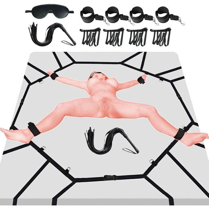 Kit Sado Bondage para Cama BDSM com 5 Peças
