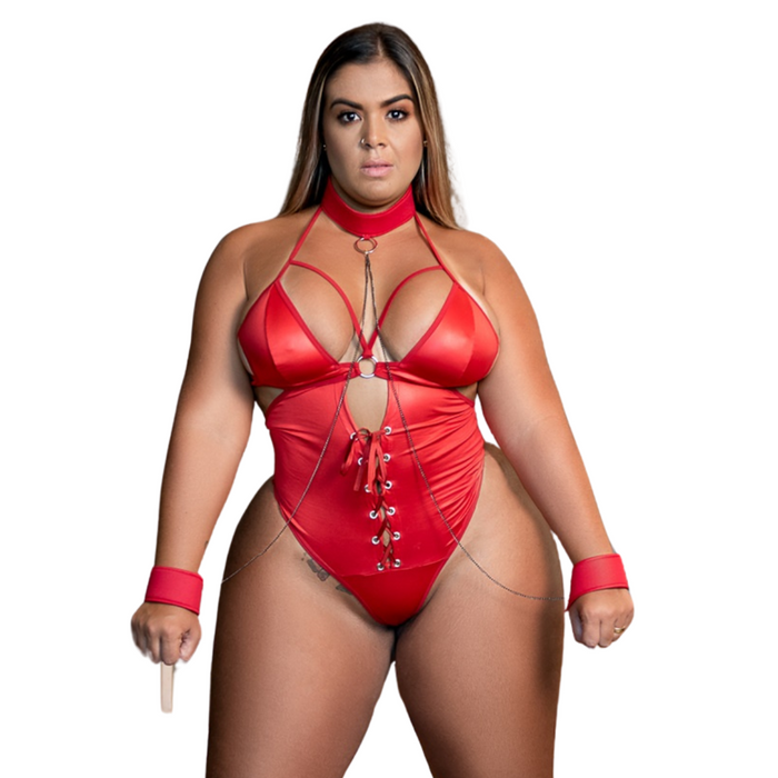 Body Plus Size em Cirrê com Algema