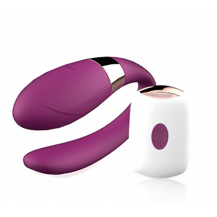 Vibrador Casal Wireless  7 Vibrações Recarregável- Crypl - Roxo