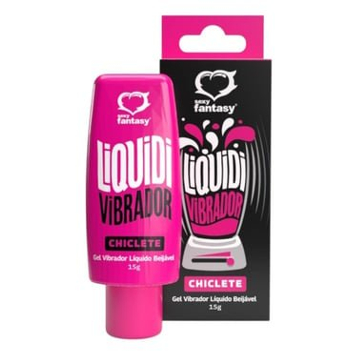 Liquidi Vibrador Gel Vibrador Líquido Beijável- Chiclete 15G Sexy Fantasy