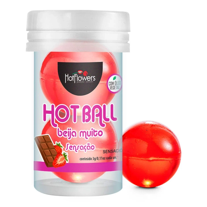 Bolinha Beijável C/ 02 Sensação Unidades Hot Flowers