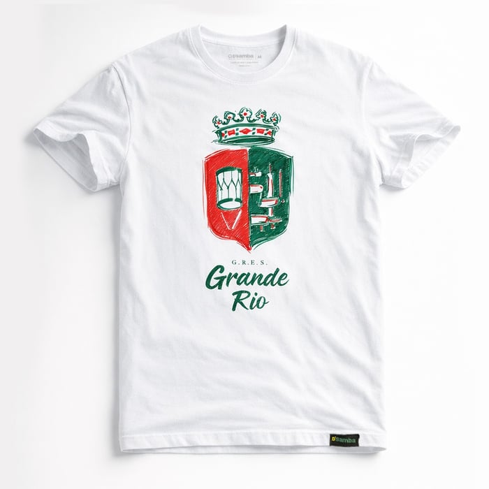 Camisa D'Samba Grande Rio Carnaval 2026 Artistica- Branco