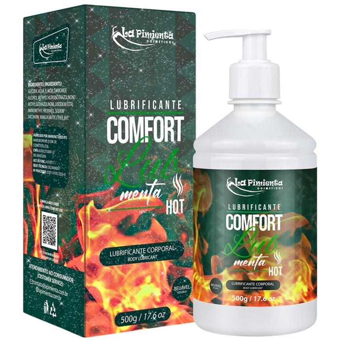 Comfort Lub Hot Menta Lubrificante Beijável A Base D'agua 500g La Pimienta