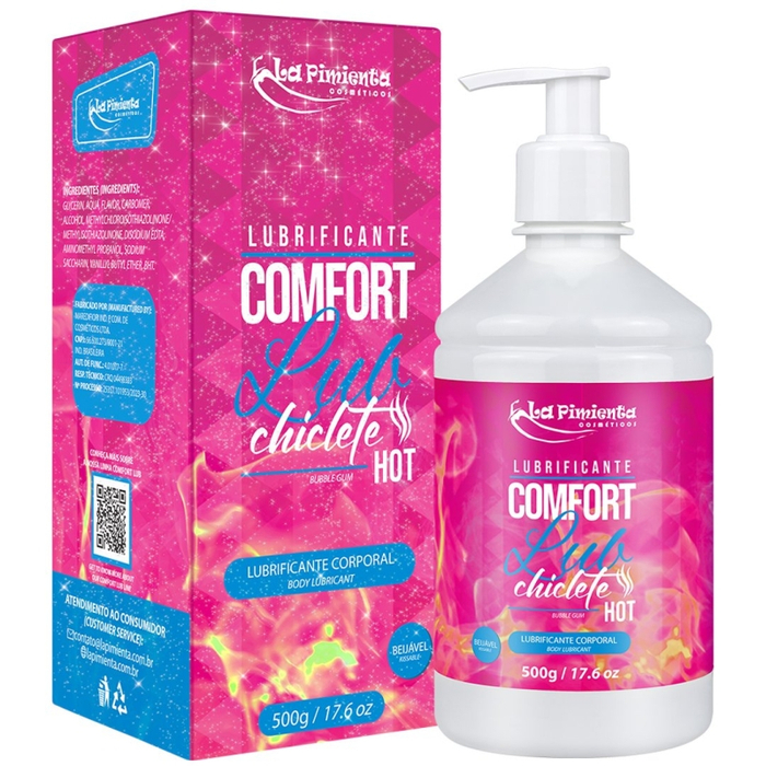 Comfort Lub Hot Chiclete Lubrificante Beijável A Base D'agua 500g La Pimienta