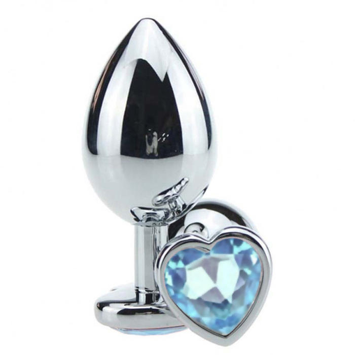 Plug Anal de Aço Formato Coração Tamanho P