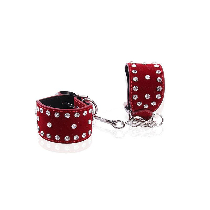 ALGEMAS BRACELETE LUXO COM STRASS;Cor:Vermelho