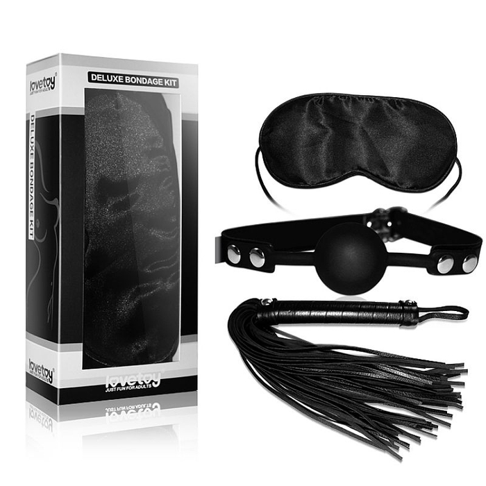 KIT BONDAGE LUXO COM 3 PEÇAS LOVETOY