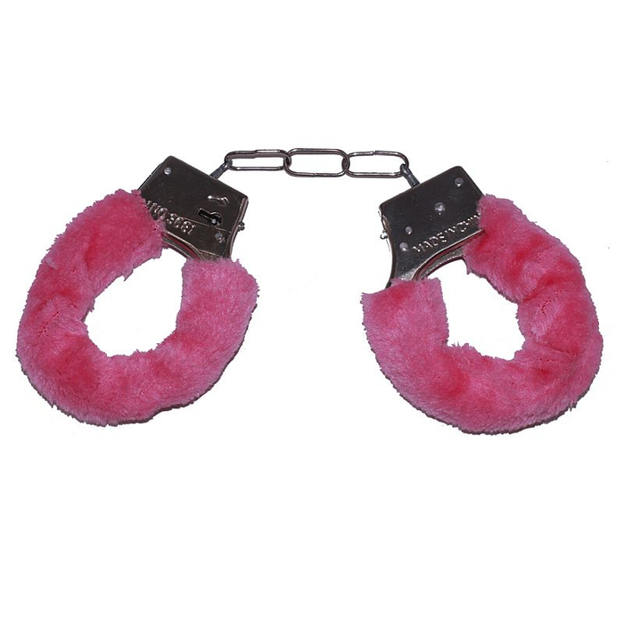 ALGEMA EM LATÃO COM PELÚCIA; COR  ROSA