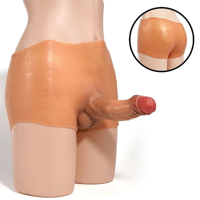 Cinta com penis Integrado em silicone liquido -19,5x5cm