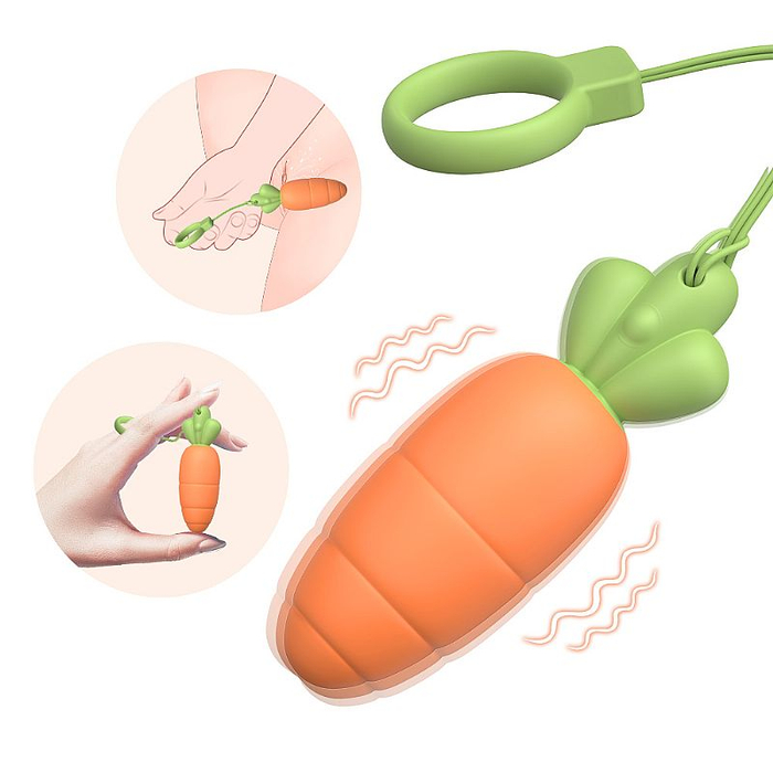 Bullet Vibratório Feminino formato de cenoura  Discreto – recarregável