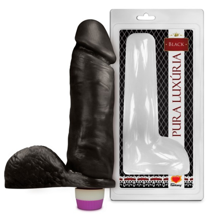 Dildo Realístico com vibro multivelocidade -  20,5x5cm