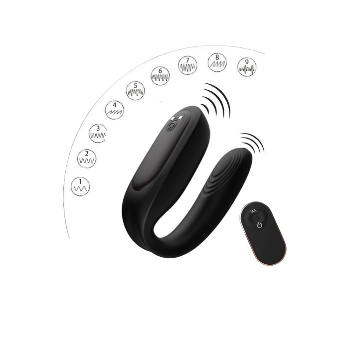 VIBRADOR PARA CASAL COM CONTROLE  - 9 VIBRAÇÕES -BAUD