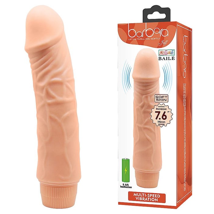 DILDO PÊNIS REALISTICO COM VIBRO MULTIVELOCIDADE 7,6