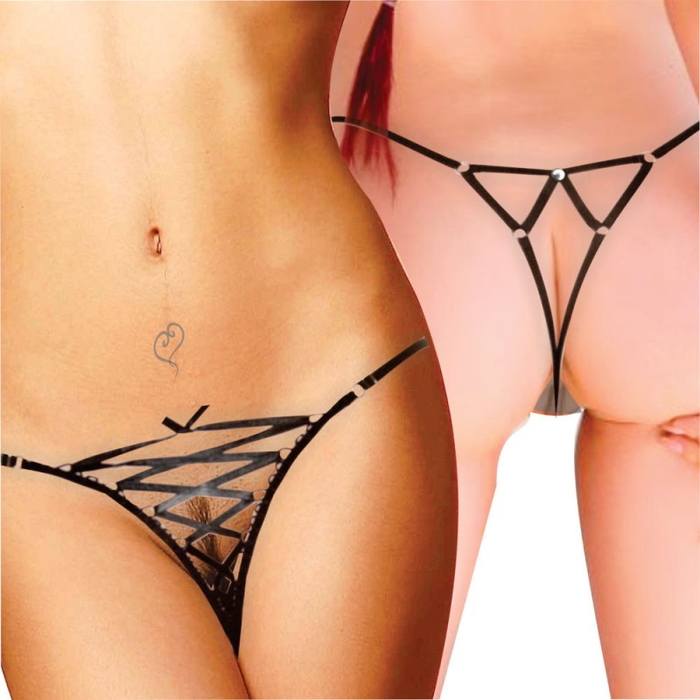 CALCINHA SENSUAL COM AMARRAÇÃO EM FITA DE CETIM