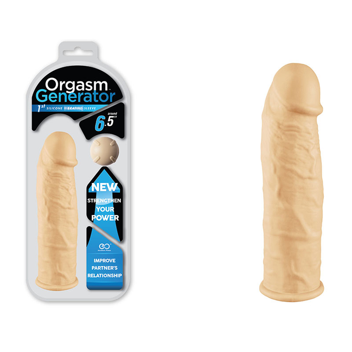 CAPA PENIANA EM SILICONE VIBRATORIA  - ORGASM GENERATOR - 16,5 CM