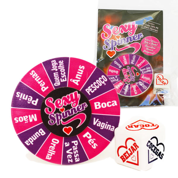 JOGO DE DADOS SEXY SPINNER COM DISCO