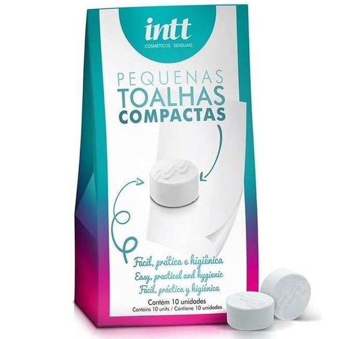 TOALHAS COMPACTAS COM 10 UNIDADES INTT