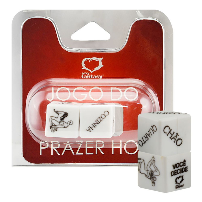 DADOS JOGO CUBO PRAZER HOT COM 2 UNIDADES
