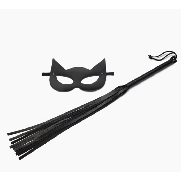 KIT CHICOTE E MÁSCARA MULHER GATO