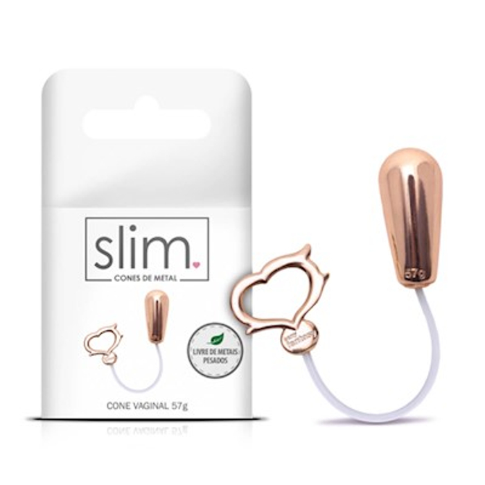 CONE VAGINAL PARA POMPOARISMO EM METAL ROSE 45G LINHA SLIM SEXY FANTASY