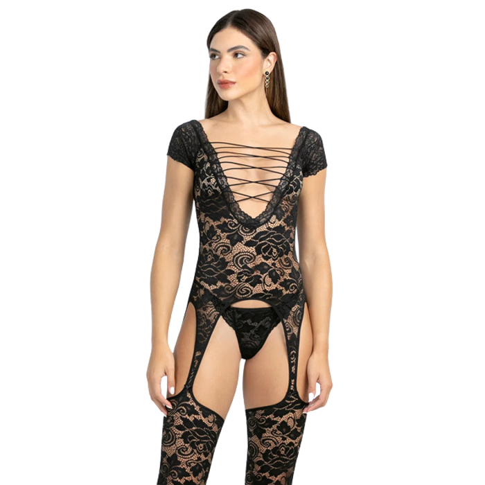 Macacão Sensual Corpo Inteiro com Meia Embutida | Fruit de la Passion