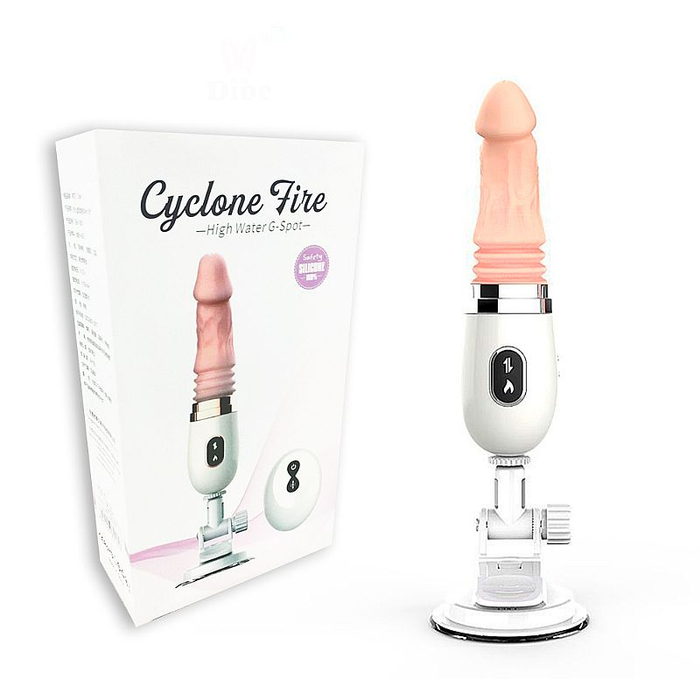 PÊNIS RECARREGÁVEL - SEXY MACHINE - CYCLONE FIRE 2 MINI II  / 7 VIBRAÇÕES + 7 ROTAÇÕES E AQUECIMENTO