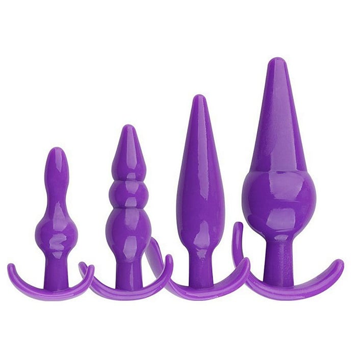 Kit com 4 Plugs Anal tamanhos diferentes  – Stoys