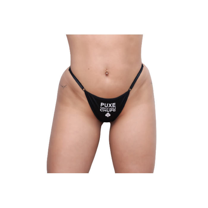Calcinha Fetiche Fio Dental - Puxe para o Lado.
