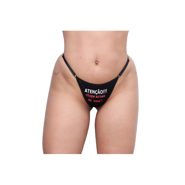 Calcinha Fetiche Fio Dental - Chupe Antes de Usar | Talyta Lingerie