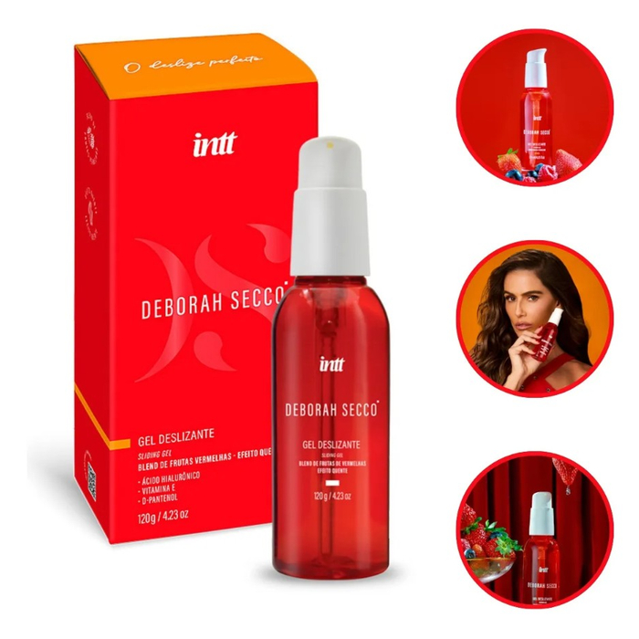 Gel Lubrificante Deslizante HOT e Beijável Deborah Secco | Intt -